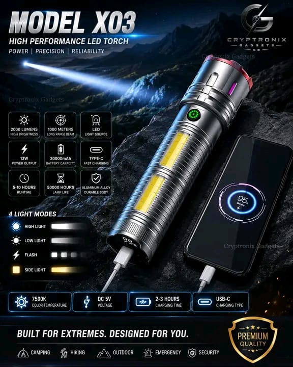 X03 Rechargeable Torch Light