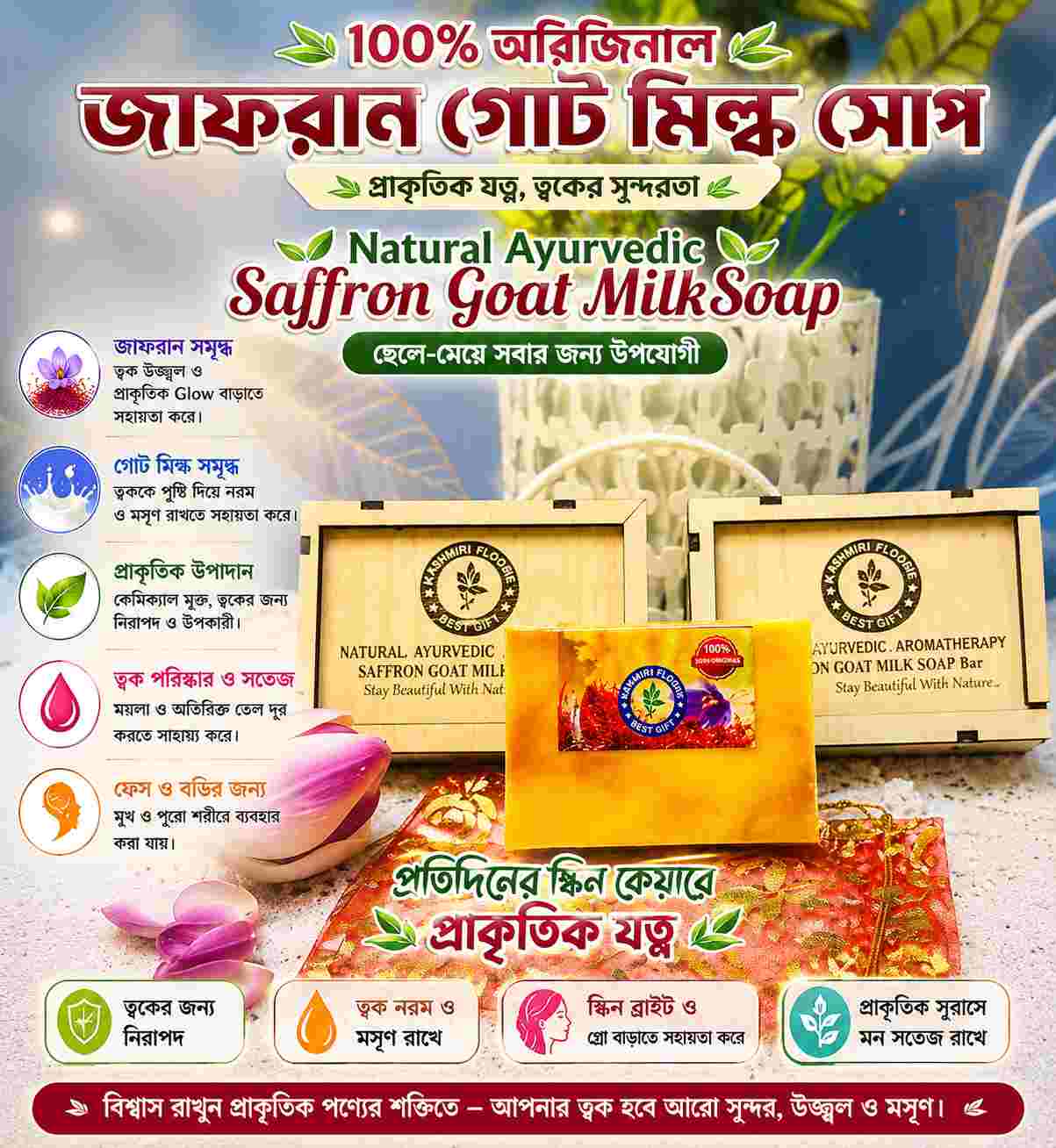 Jafran Saffron Goat Milk Soap box